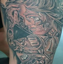 realistische chicano tattoo van een vrouw