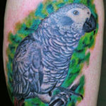 vrolijk gekleurde papegaai tatoeage by Dutchink