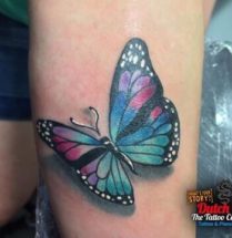 Vlinder op arm