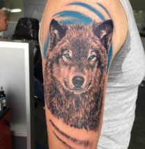 Wolf op bovenarm