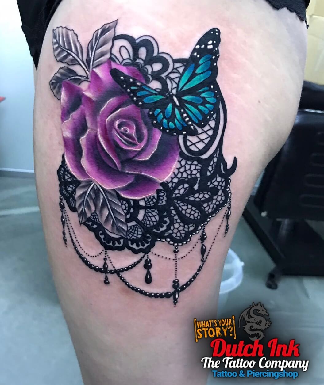 Vlinder bloem tattoo Maak een